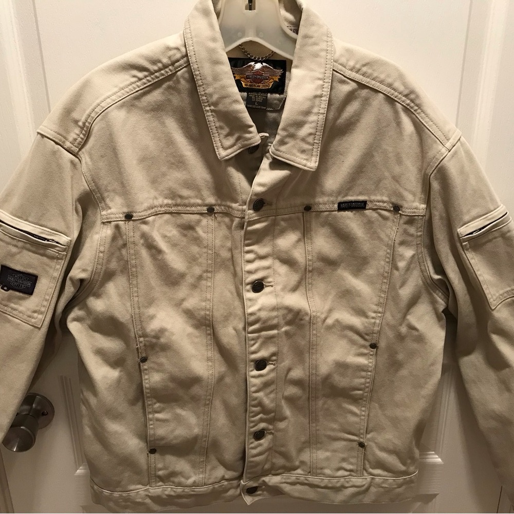 Harley Davidson Men’s Denim Jacket (Check pictures for signs of wear)
